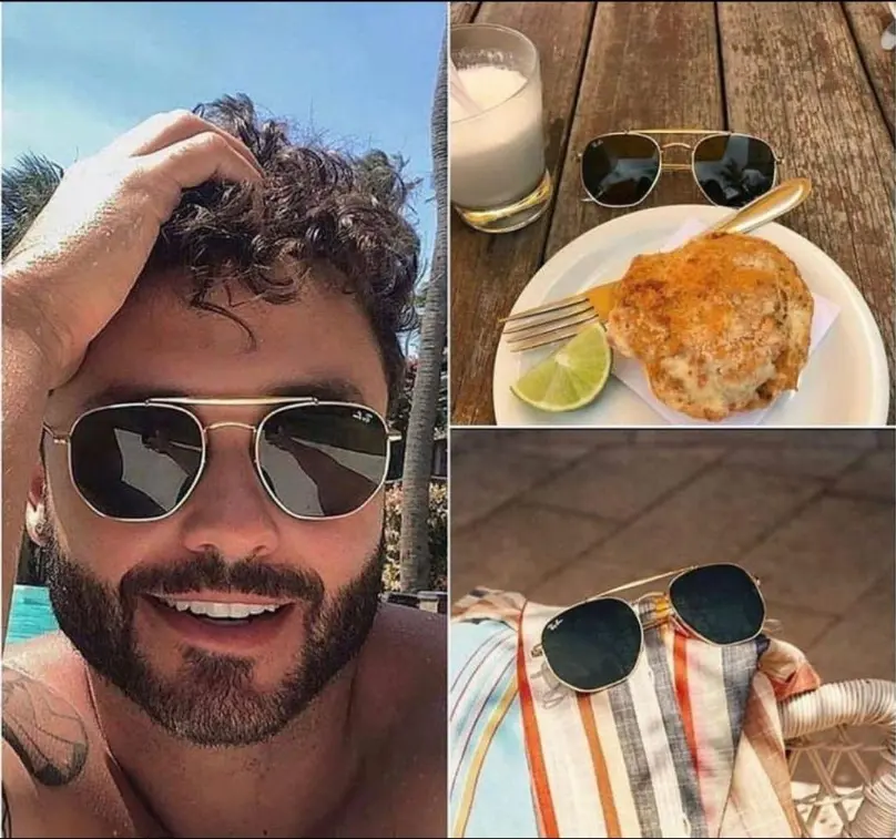 22 Rayban Hexagon First Copy Sunglasses